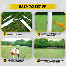 FunBadmenton Portable Net Set Outdoor with Foldable Stand Pole & Carry Bag, Standard Size Badminton Net 20 Feet