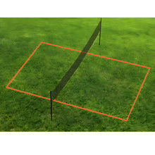 FunBadmenton Instant Badminton Court Creates Official Size 44 ft x 20 ft Badminton Court on Soil & Grass