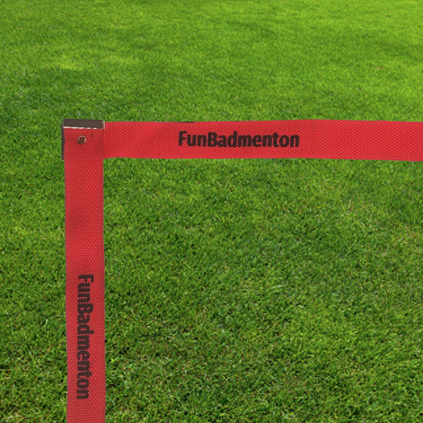 FunBadmenton Instant Badminton Court Creates Official Size 44 ft x 20 ft Badminton Court on Soil & Grass