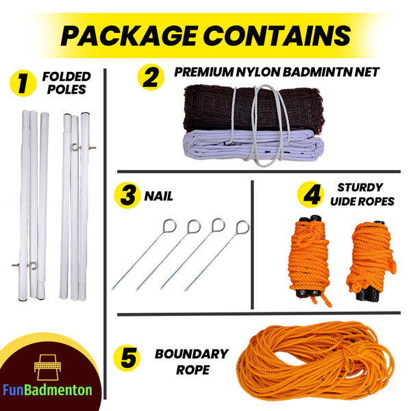 Portable Outdoor Net with Boundary Line