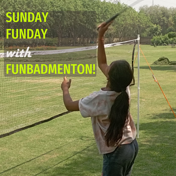 FunBadmenton Badminton Tournament Net for Indoor and Outdoor Sports, School Playground, Garden