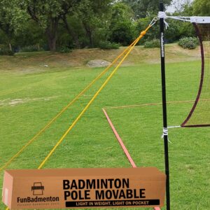 Black portable badminton pole