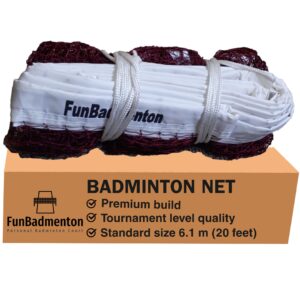 Badminton net for indoor and outdoor play – premium resham net
